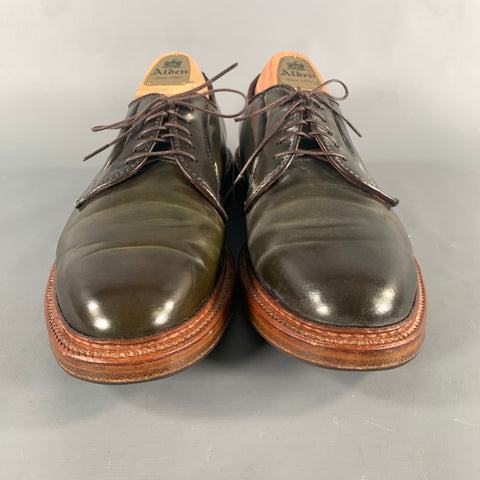 ALDEN Size 7 Brown Olive 93911 Leather Lace Up Shoes