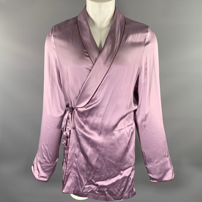 ANN DEMEULEMEESTER Size M Purple Violet Silk Robe