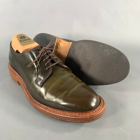 ALDEN Size 7 Brown Olive 93911 Leather Lace Up Shoes