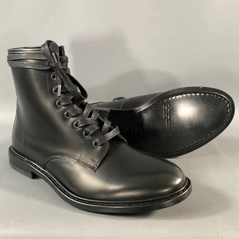 IRO Size 9 Black Leather Lace Up Boots