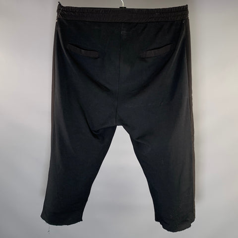THOM KROM Size XL Black Elastic Waistband Casual Pants