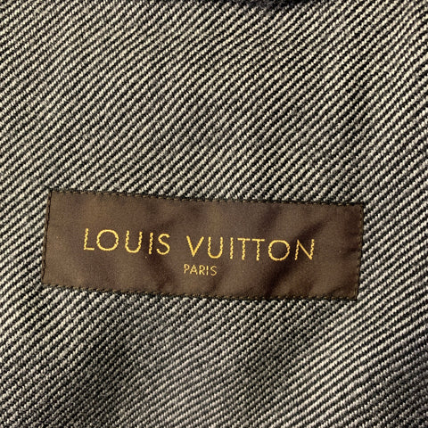 LOUIS VUITTON Size 44 Grey RM082 MNJA87W9M Wool & Alpaca Notch Lapel Jacket