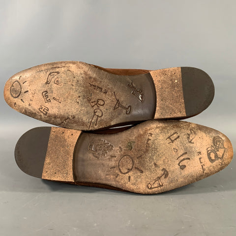PS by PAUL SMITH Size 12 Brown Suede Almond Toe Lace Up Shoes