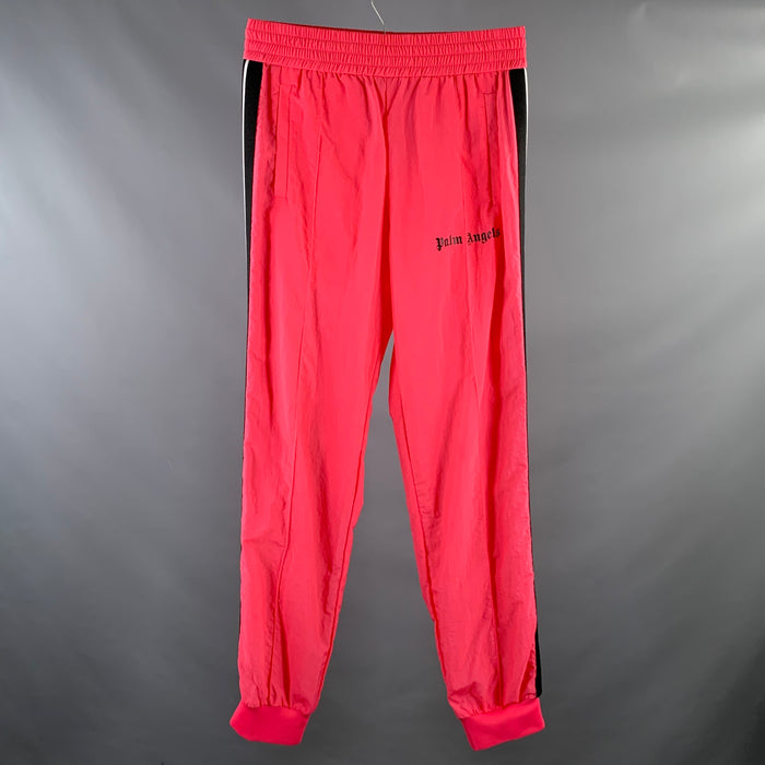 PALM ANGELS Size L Neon Pink Polimide Joggers Casual Pants