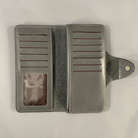 BOSHIHO Grey Leather Wallet