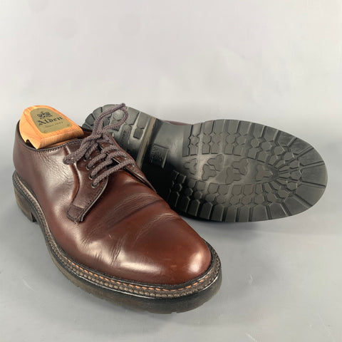 ALDEN Size 7 Burgundy Brown 9432S Leather Lace Up Shoes