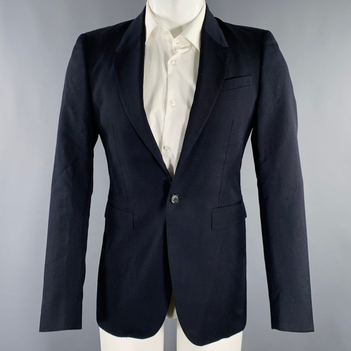BURBERRY PRORSUM Size 36 Black Virgin Wool Mohair Sport Coat