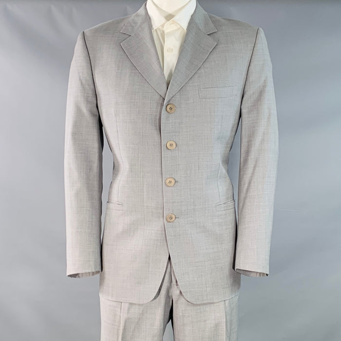 VERSACE Vintage Size 42 Grey Wool Notch Lapel Suit