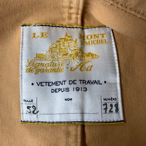 LE MONT ST.MICHEL Size 42 Khaki Tan Cotton Button Up Jacket