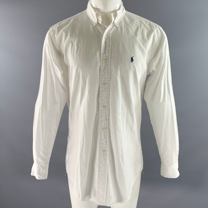 RALPH LAUREN Size S White Cotton Button Down Long Sleeve Shirt