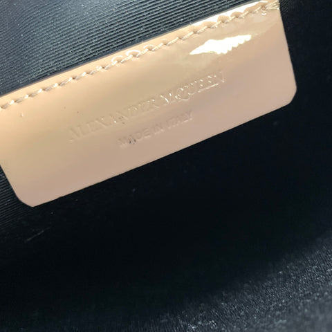 ALEXANDER MCQUEEN SS2019 Beige Nude Patent Leather Pouch Bag