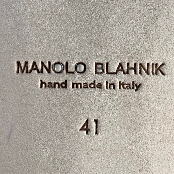 MANOLO BLAHNIK Size 11 Brown Black Pony Hair Giraffe Loafer Flats