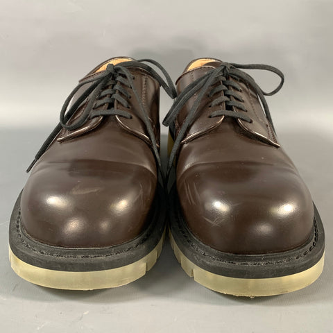 BOTTEGA VENETA Size 8 Brown Leather Lace Up Lace Up Shoes