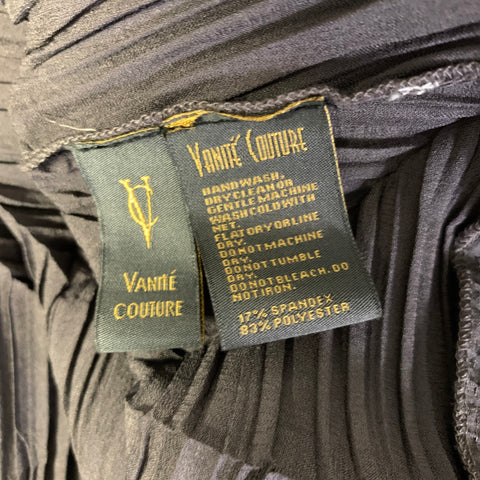 VANITE COUTURE One Size Grey Black Polyester Spandex Cardigan