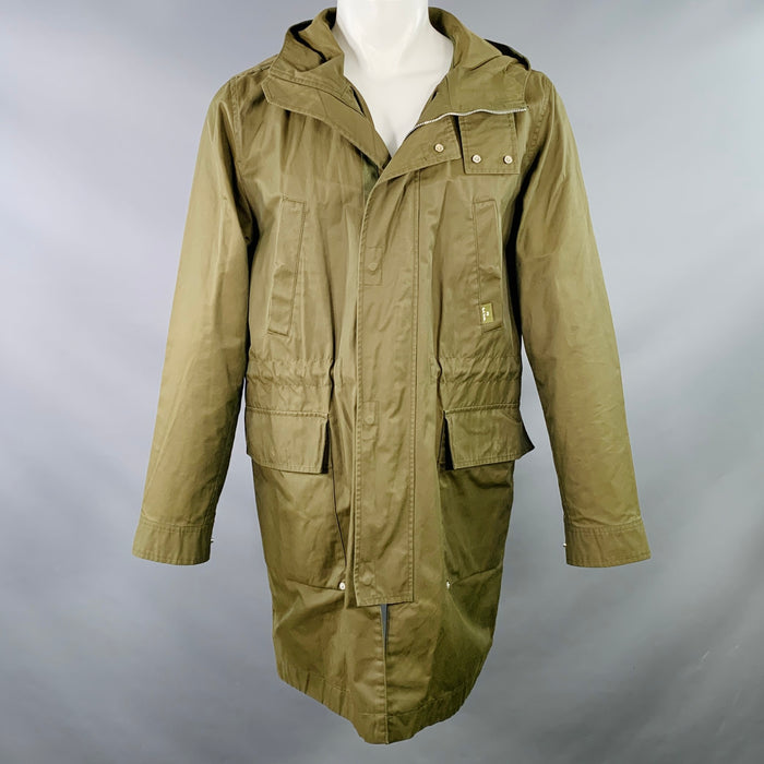 PS by PAUL SMITH Size M Green Olive Cotton Nylon Hooded Windbreaker Jacket
