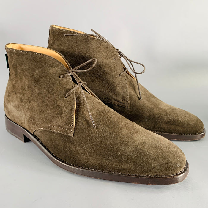 PS by PAUL SMITH Size 11 Arni Dark Brown Suede Lace-Up Boots