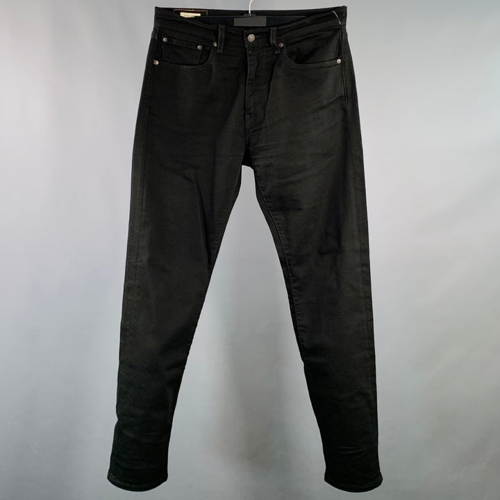 LEVI STRAUSS Size 32 Black Twill Cotton Blend Straight Zip Fly Jeans