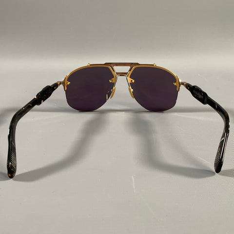 JACQUES MARIE MAGE Silver Black Sunglasses