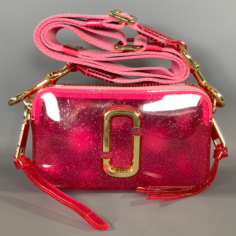 MARC JACOBS Pink Gold Glitter PVC Shoulder Bag
