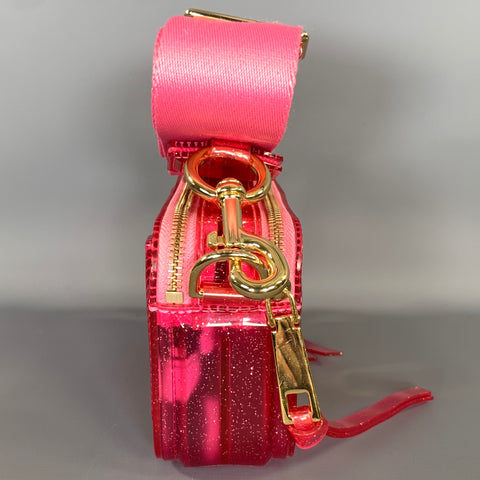 MARC JACOBS Pink Gold Glitter PVC Shoulder Bag