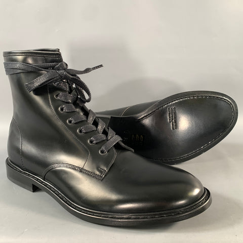 IRO Size 11 Black Leather Lace Up Boots