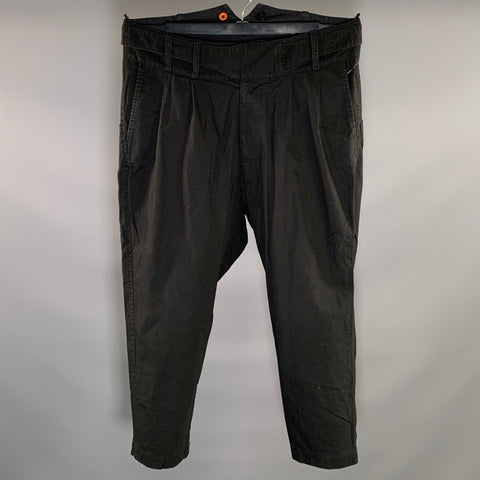 Y's by YOHJI YAMAMOTO Size 38 Black Cotton Pleated Casual Pants