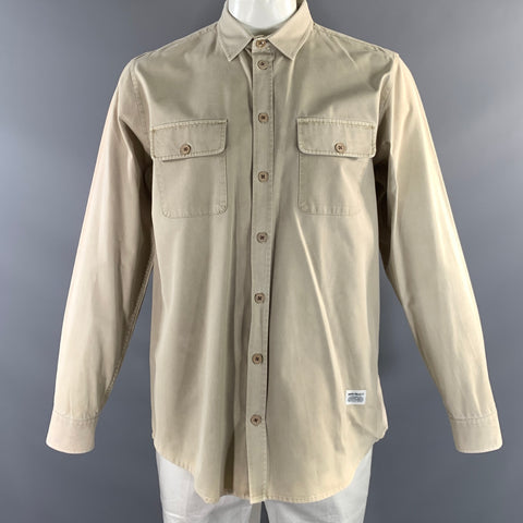 NORSE PROJECTS Size XL Beige Cotton Button Up Long Sleeve Shirt