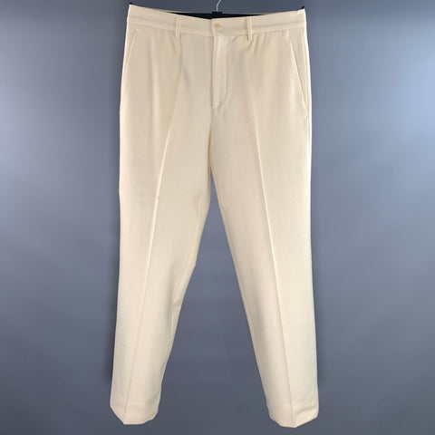 MIU MIU Size 32 Cream Wool Blend Dress Pants