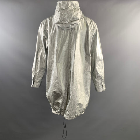 ALEXANDER WANG Size M Silver Metallic Polyurethane & Polyester Pop Over Jacket