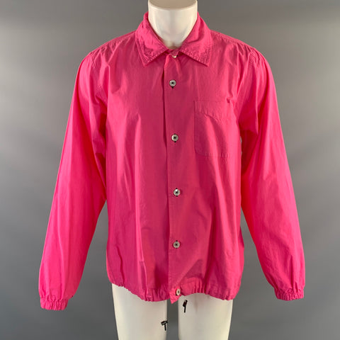 FUMITO GANRYU Size M Pink Cotton Silk Button Up Long Sleeve Shirt