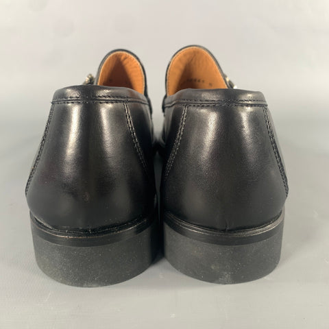 SALVATORE FERRAGAMO Size 9.5 Black Leather Horsebit Loafers