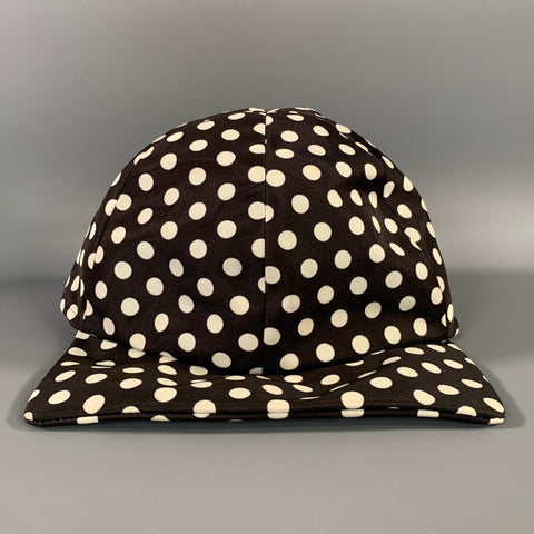 PLAN C Size S Black White Polka Dot Hat