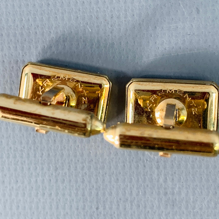 KREMENTZ Gold Mother of Pearl Cuff Links