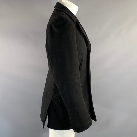 RAG & BONE Size 40 Black Wool Double Breasted Coat