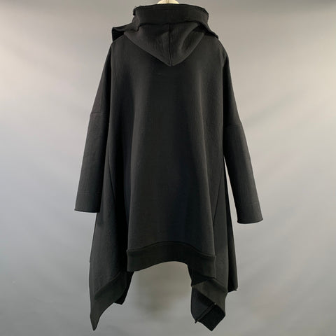 UNDERCOVER Size M Black Cotton Asymmetrical Coat