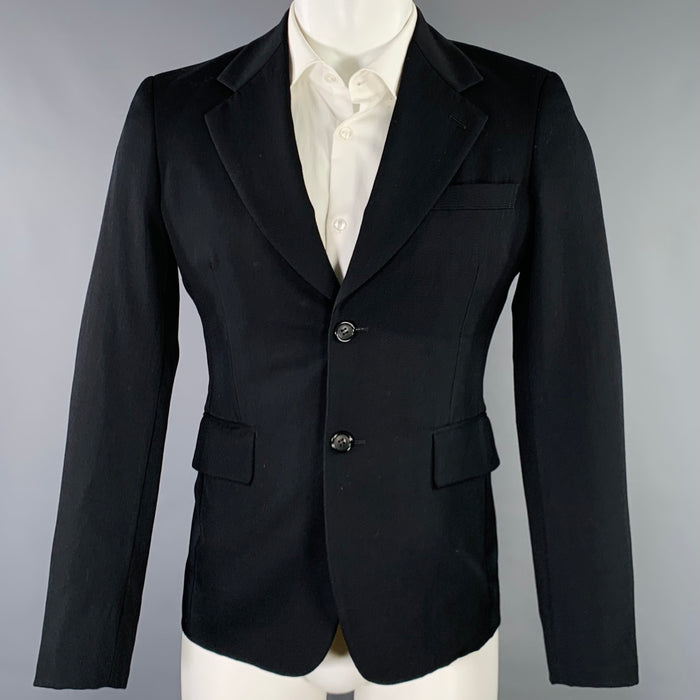 COMME des GARCONS Size XS Black Wool Single Breasted Sport Coat