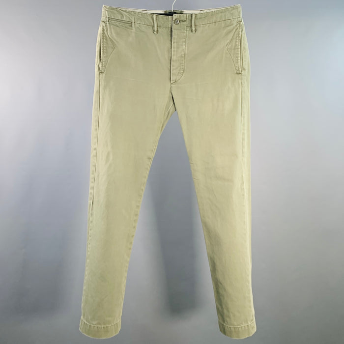 RRL by RALPH LAUREN Size 31 Green Cotton Straight Casual Pants