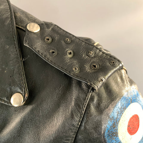 ENFANTS RICHES DEPRIMES ERD Size M Black Studded Leather Punk Biker Jacket