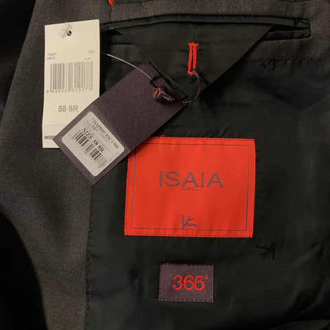 ISAIA Chest Size 48 Navy Dark Grey Wool Notch Lapel 40 37 Suit