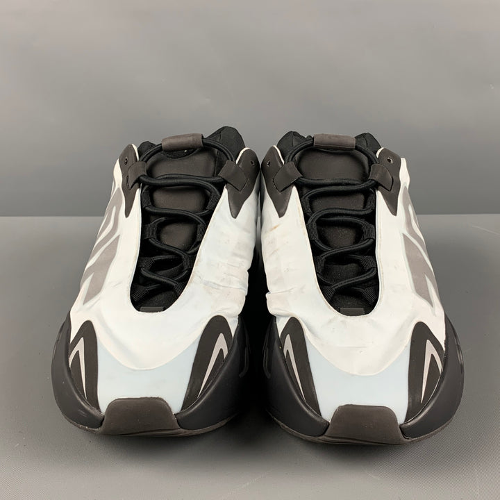 YEEZY X ADIDAS Size 7 Black Silver Nylon Sneakers