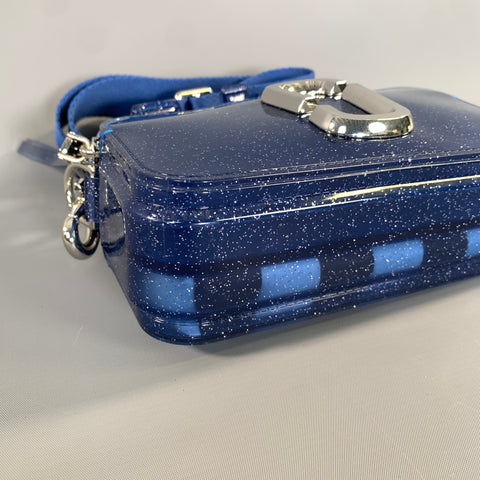 MARC JACOBS SS2019 Blue Silver Glitter PVC Shoulder Bag