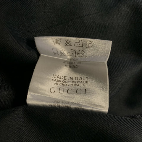 GUCCI AW2008 Size XL Black Cotton Button Up Long Sleeve Shirt