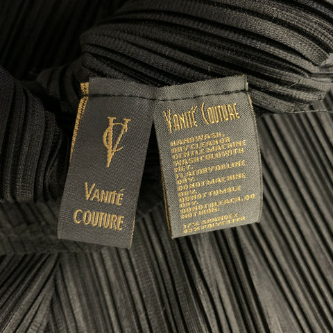VANITE COUTURE Size One Size Black Polyester & Spandex Pleated Set