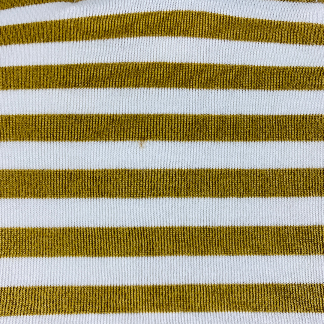 COMME des GARCONS Size S White Blue Tan Stripe Cotton Long Sleeve T-shirt