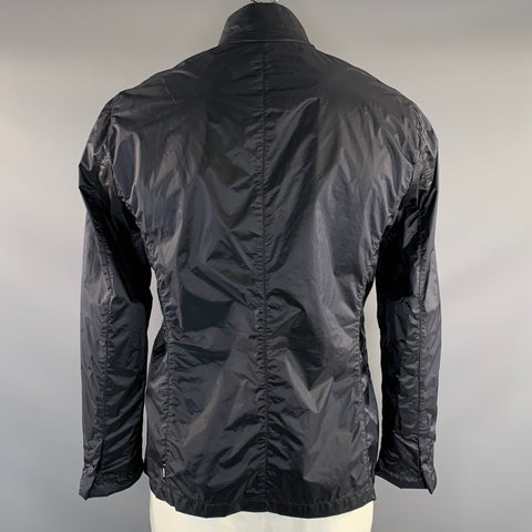 ARMANI COLLEZIONI Size 40 Navy Polyamide Blend Windbreaker Jacket