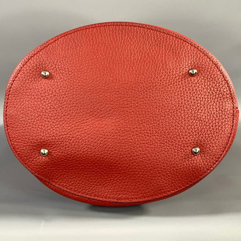 DOONEY BOURKE SS2019 Red Brown Pebble Grain Leather Bucket Bag