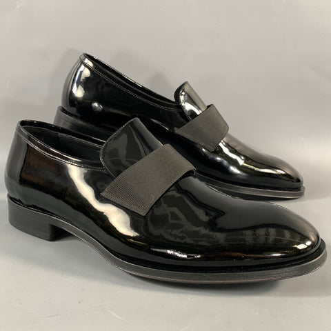 ALLEN EDMONDS Size 10 Black Leather Slip On Loafers