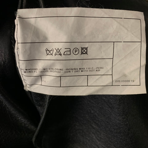 VALENTINO Size 40 Black Leather Zip Up Jacket