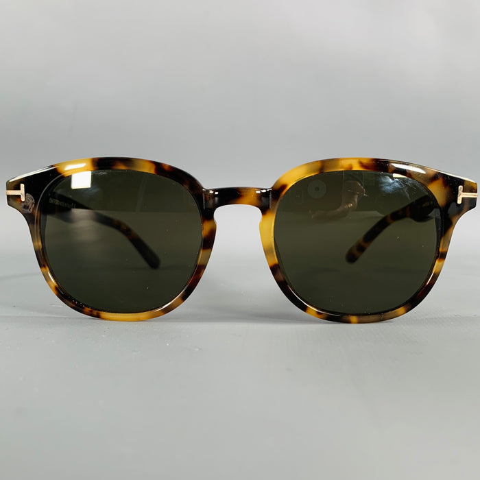 TOM FORD Frank Brown Tortoiseshell Acetate Sunglasses