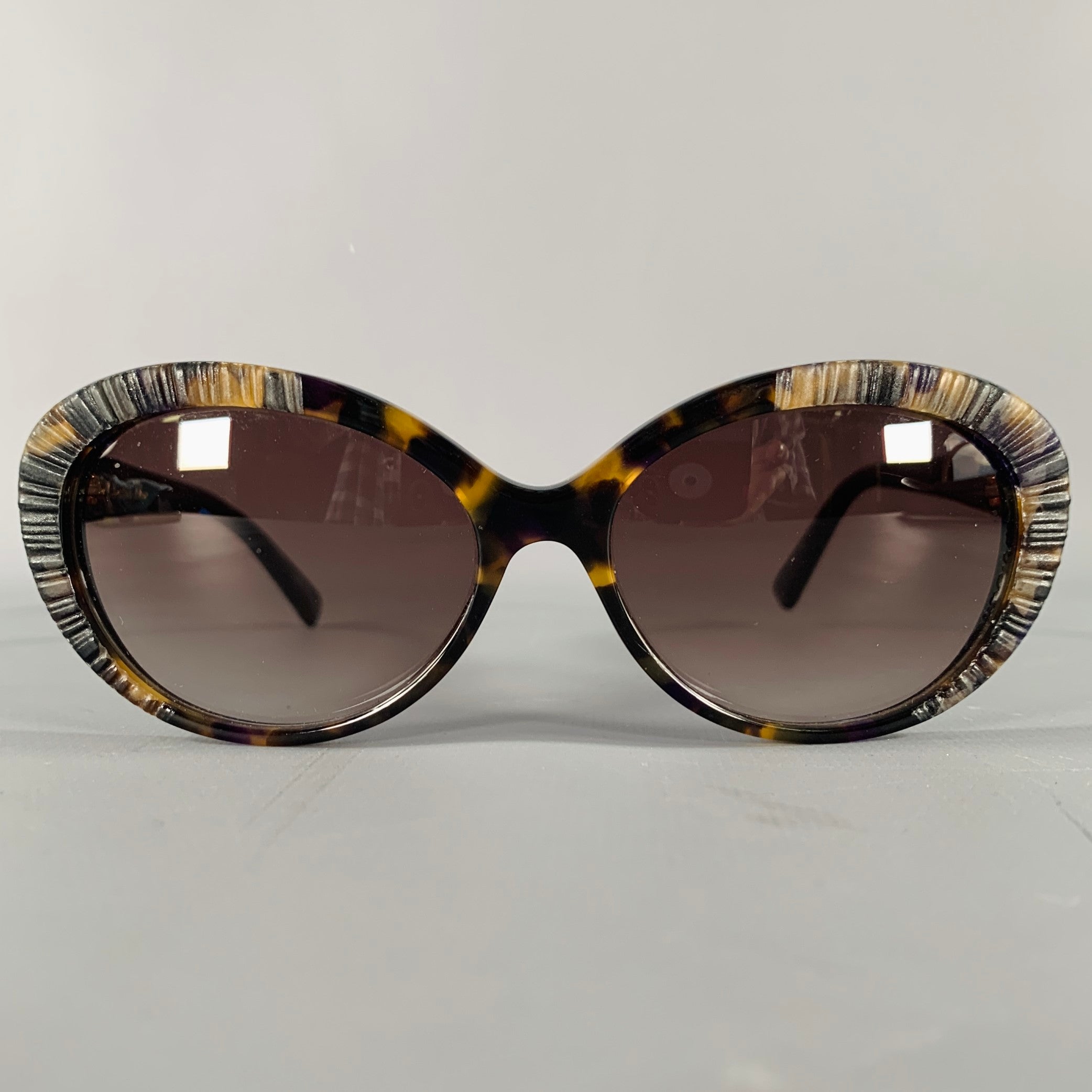 CHRISTIAN DIOR Brown Beige Tortoiseshell Acetate Sunglasses 